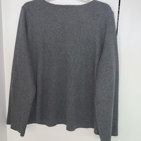 Zara Dark Grey Fine Rib Knit Boat Neck Sweater - Picture 12 of 12